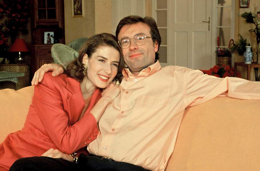 Anne Lazaroo et Gerard Pinteau sur le tournage de la serie "Le miel et les abeilles"